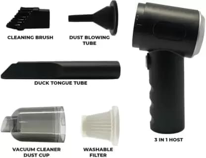 3-in-1 Vacuum Cleaner for Car & Home – Compact, Cordless, Wet & Dry, Blower Function, Mini & Portable for Sofa, Dust, and Deep Cleaning - portable vacuum cleaner for car, bike and sofa