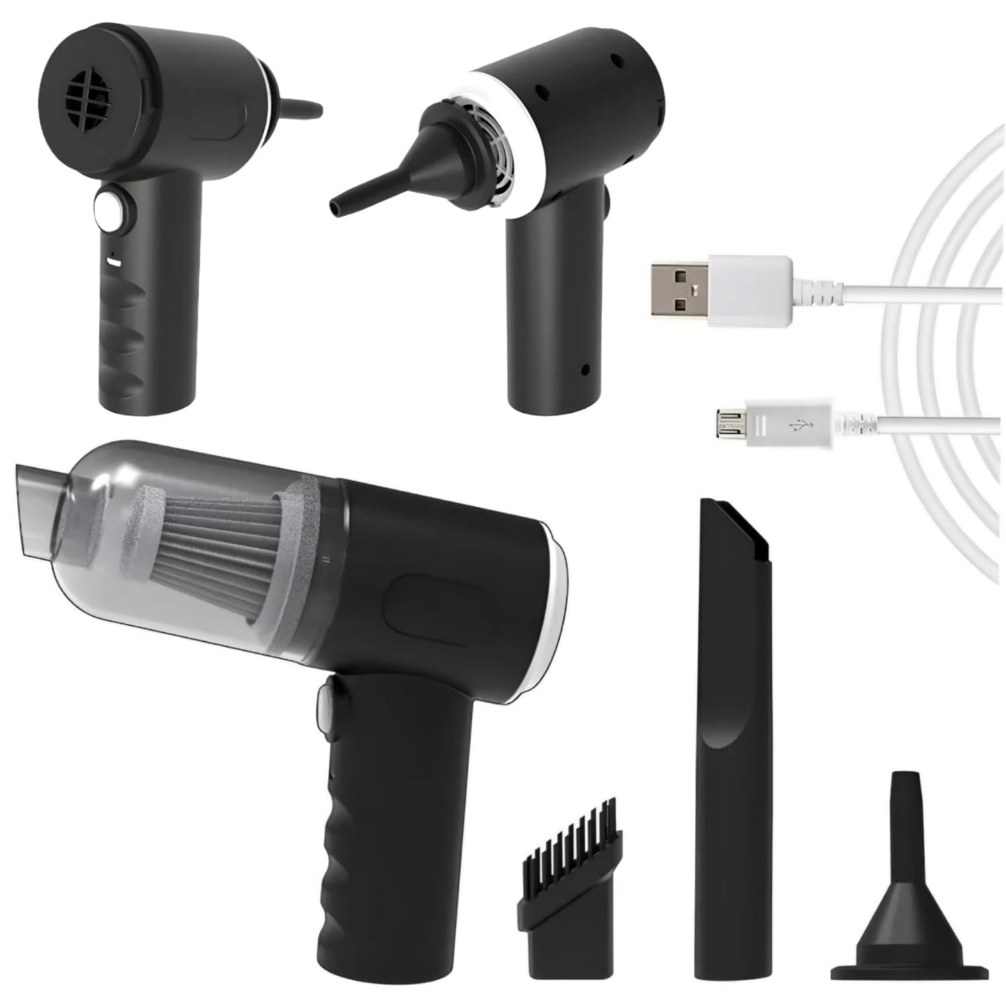 3-in-1 Vacuum Cleaner for Car & Home – Compact, Cordless, Wet & Dry, Blower Function, Mini & Portable for Sofa, Dust, and Deep Cleaning - portable vacuum cleaner for car, bike and sofa